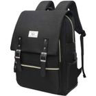 FREEBIZ Sac à Dos Ordinateur Portable Imperméable avec Pris USB pour Bureau Scolaire Affaire Voyage Unisexe (Tout Noir)