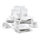 Malacasa Série Amparo 30pcs Service de Table Porcelaine Services à Café 6 Tasses 6 Soucoupes 6 Assiette à Dessert 6 Creuse 6 Plates
