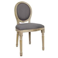Poufs fauteuils et chaises - Chaise de table - L 48 cm x P 46 cm x H 96 cm - Eleanor - Taupe