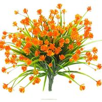 Orange Fleurs Artificielles Jonquilles, Fleur Fausse, UV Résistant Verdure Arbustes Plantes Intérieur Extérieur Accueil Jardin