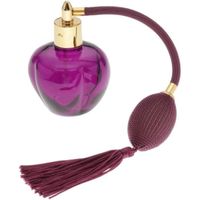 Vintage Cristal Bouteille de Parfum Vide en Verre Claire Vaporisateur Voyage pour Femmes - 100ml, violet