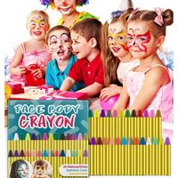 Maquillage De Déguisement - Henmi Visage Peinture Crayons 28 Couleurs Kits Corporelle Sûr Non-toxique Professionnel Parter