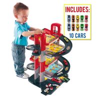 Garage à jouets 5 étages - Marque - Modèle 05426 - Pour enfants de 3 ans et plus - 10 voitures incluses
