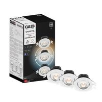 CALEX - Smart Spot encastrable Blanc 5W 345lm CCT 2700-6500K, orientable - Pack de 3