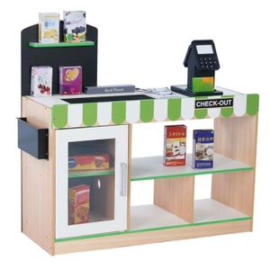 Kids Caisse Énregistreuse Électronique Marchande Supermarché avec 26 Accessoires en Bois pour Enfants JEUX JOUETS JEUX - Jeux - Jouets