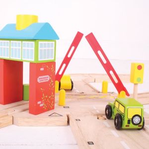 GARAGE - BATIMENT Poste d’aiguillage en bois BigJigs Jouets - Modèle Signal Box - Pour enfant de 3 ans et plus