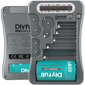 Noir Testeur de Batterie numérique testeur de capacité de détecteur Outil de Diagnostic Volt Checker pour Pile AAA AA CD 9V 1.5V Pile Bouton BT-168D 