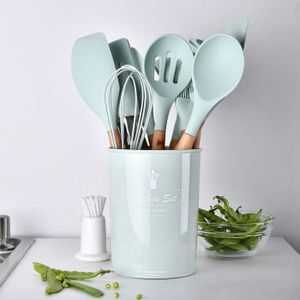 Lot De 2 Cuillères En Silicone De Cuisine - 27 Cm, Sans BPA, Résistantes à La Chaleur (230°C), Pour Mélanger, Cuisiner Et Servir - 7