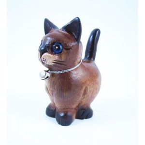 Statue Chat En Bois Cdiscount