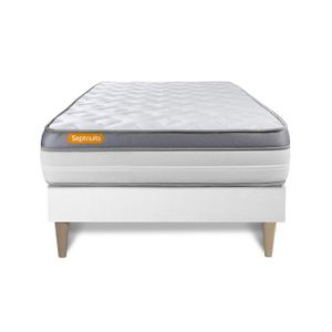 confort design ensemble frenchy matelas sommier 140x190 memoire de forme 100 francais 2 oreillers inclus cdiscount maison