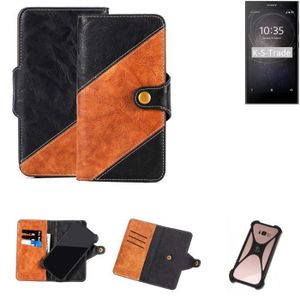 Dooki Xperia XA Coque Supporter Flip PU Cuir Pochette Portefeuille Housse Coque Etui pour Sony Xperia XA avec Cr/édit Carte Tenant Fente B-07
