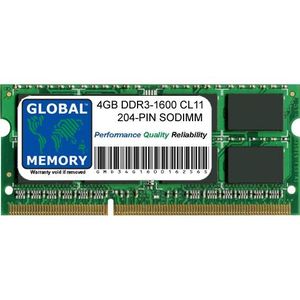 MÉMOIRE RAM 4Go DDR3 1600MHz PC3-12800 204-PIN SODIMM MÉMOIRE 