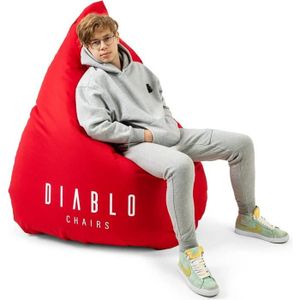 POUF - POIRE Pouf Poire Gaming XXL Diablo Chairs - Rouge - Polyester - 110x100x110 cm