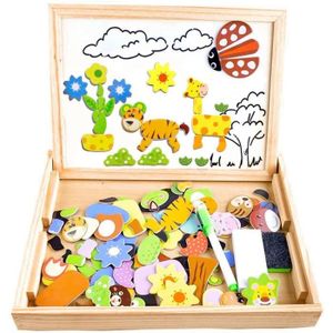 PUZZLE Puzzle Enfant en Bois Magnétique - Animaux - 100-2