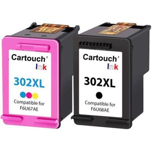 Pack de cartouches d'encre 302 XL Noir + Couleurs - Compatible HP JETLINE :  le pack de cartouche à Prix Carrefour