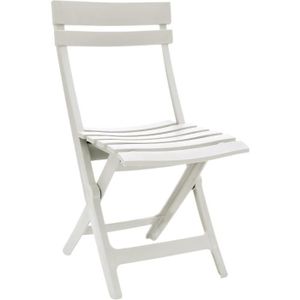 set 2 pièces plastique blanc Chaise pliante DIANA dossier haut 