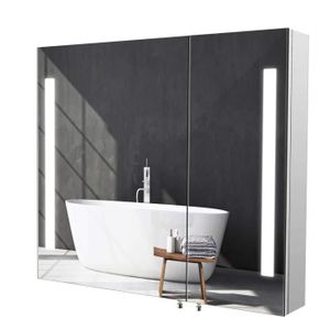 Armoire De Salle De Bain Avec Miroir Et Eclairage Achat Vente
