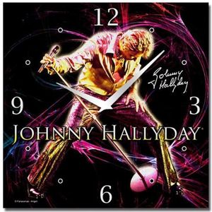 HORLOGE - PENDULE Horloge Canvas Johnny Hallyday Gold