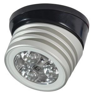 ÉCLAIRAGE SECOURS Lumitec Zephyr LED Spreader-Deck Light -Brushed, Black Base - White Non-Dimming