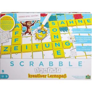 JEU SOCIÉTÉ - PLATEAU Mattel Games HCK86 Junior Kids Scrabble, Jeu de Mo