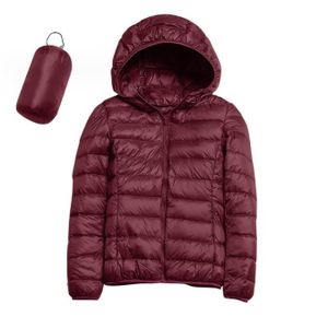 Doudoune femme legere avec capuche bordeaux Cdiscount