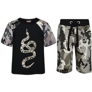 Ensemble de vêtements Ensemble T-shirt et short à imprimé Snake camoufla