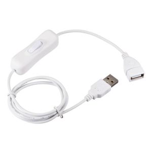 Sourcing Map Câble USB Avec Interrupteur Marche/arrêt, Rallonge USB Mâle Vers Type C Mâle 1 M Noir, Pour Lampe De Bureau LED