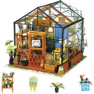 MAISON POUPÉE Rolife Maison De Poupée 3D Modèle De Bricolage avec des Lères Miniature eois Kits-Top Cadeaux pour Les Filles-Enfants 14 15 16 168