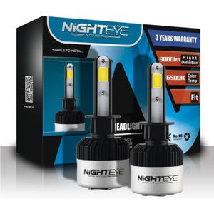 Ampoule phare - feu Nighteye 72W 9000Lm H1 Led Phare Pour Voiture Ampo