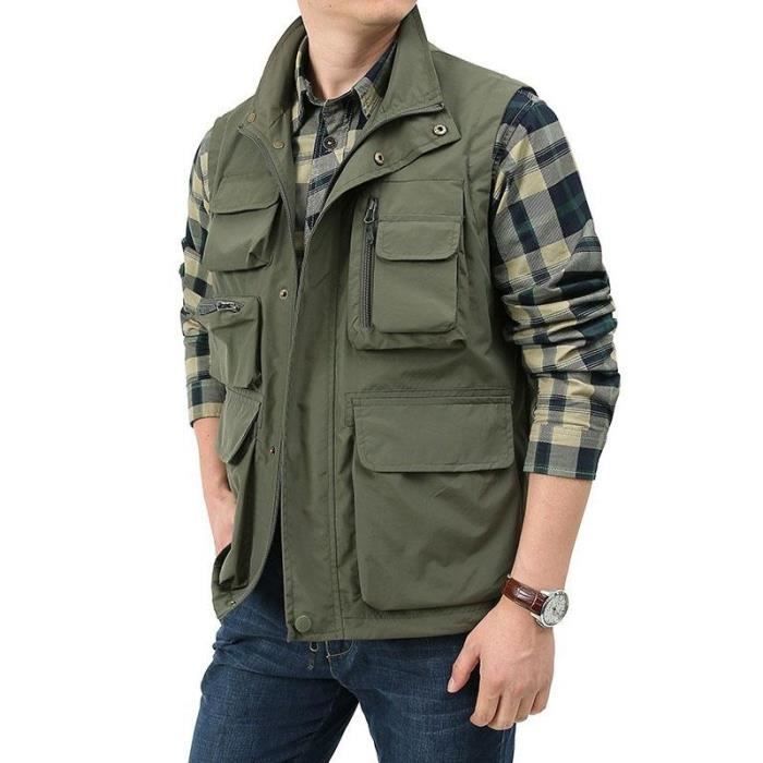 Gilet sans manches ete randonnees hommes Cdiscount
