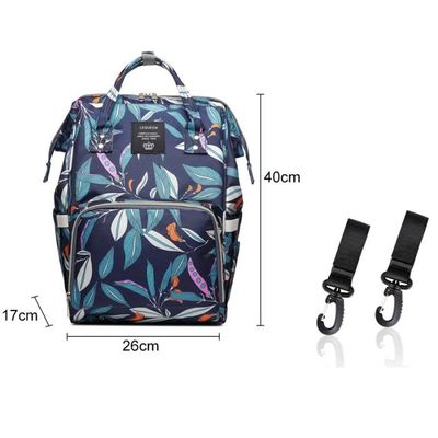 Feuille bleue Lequeen Sac a langer UNIALTERNappy pour bebe Sac a dos de voyage de grande capacite Sac all Cdiscount Puericulture Eveil bebe