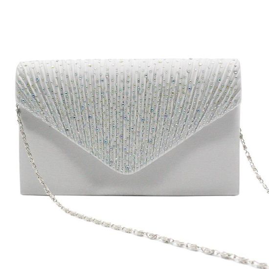 CRAZYCHIC - Sac Main Bandoulière Chaîne Femme - Sac Porté Epaule Cuir