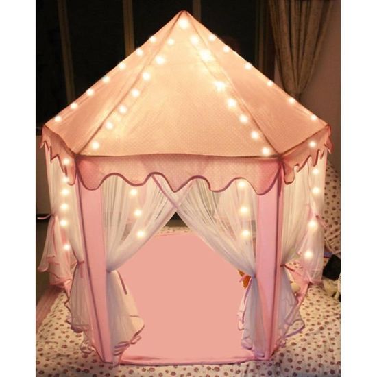 Princesse Château Tente grande espacer Tente de jeu pour les enfants Rose Playhouse Indoor & Outdoor 1DBQRU