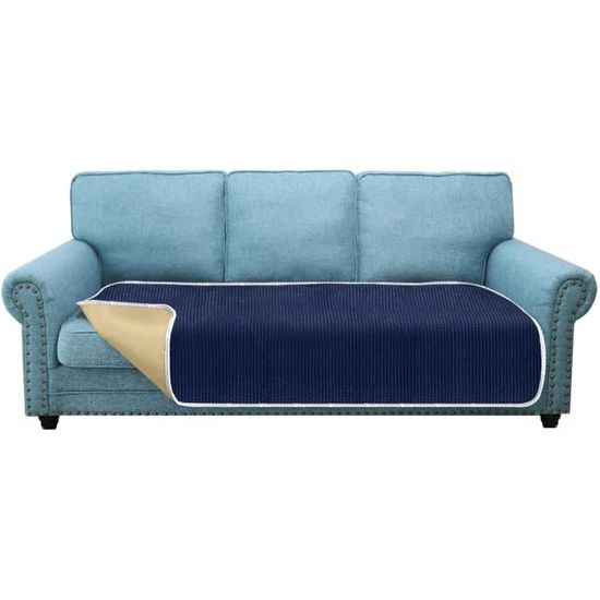 Housse De Canapé Chenille MEETSKY – 180 X 300 Cm – Kaki – Antigriffes Chien – Lavable