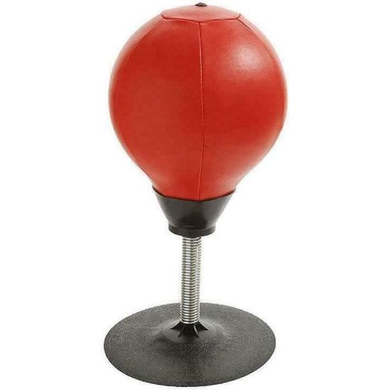 Mini Sac De Frappe De Bureau Funpunch – Ventouse 70kg, Ressort Acier, Hauteur 37cm, PU, Avec Pompe, Anti-stress