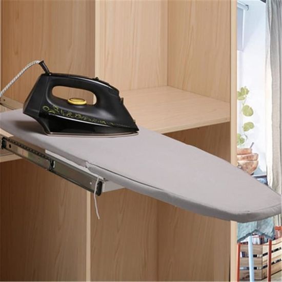 Planche à Repasser Murale Pliable - Rotation 180° - Acier Carbone - 93x31,5x14 Cm - Pour Centrale Vapeur - Gain De Place