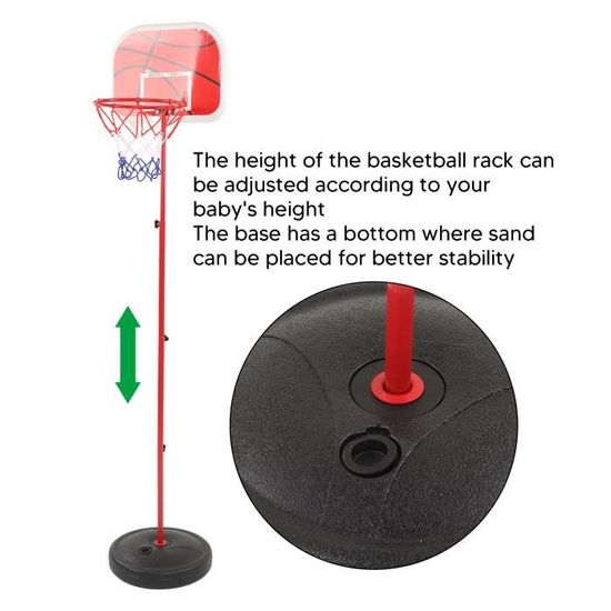 panier de basket-ball Support de basket-ball à hauteur réglable, poteau de  fer, cerceau de basket-ball intérieur en Nouveau produit