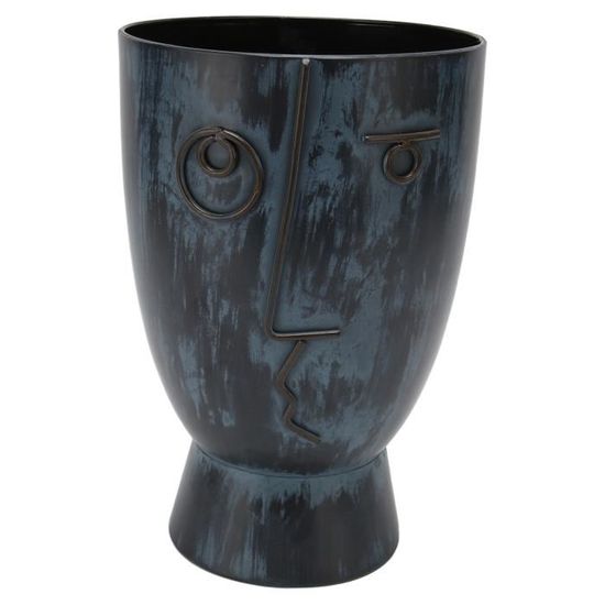 Vase En Céramique Forme De Visage Humain Art Abstrait Pot De Fleur Nordique Décoration De Jardin