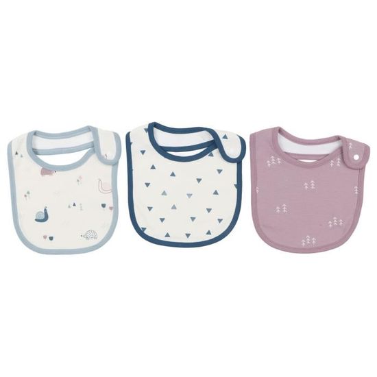 Lot De 2 Bavoirs Bébé Garçon Coton Bio Motif Nœud Papillon - Absorbants Et Doux