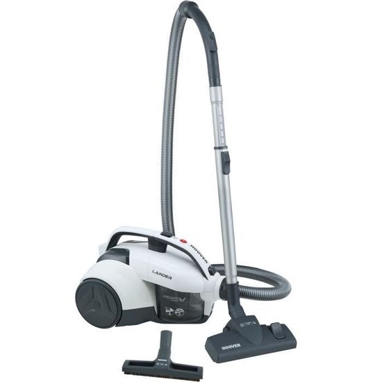 HOOVER LA71_LA10 Aspirateur balai compact sans fil - AADC - 78dB - 1,5L - 700 W - Rayon d'action 7,5 m - EPA lavable - Blanc