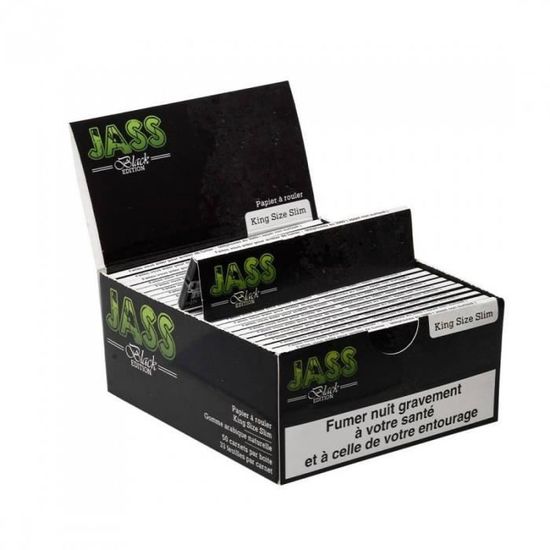 50 carnets feuilles jass slim black
