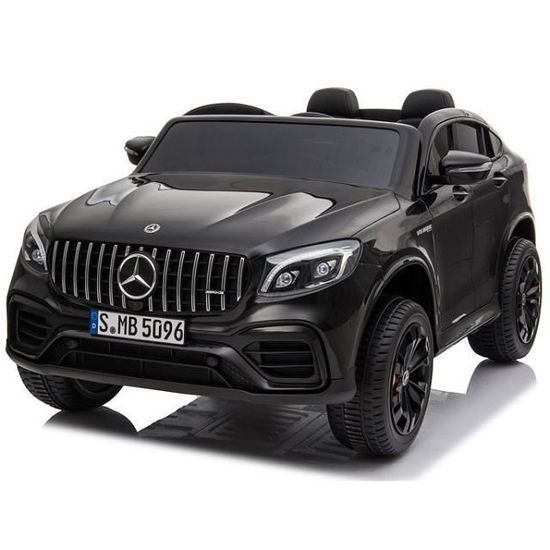 Voiture Électrique Enfant 12V - Mercedes Benz GLC 63 S 4X4 Noir - MP4 Display - Télécommande Parentale