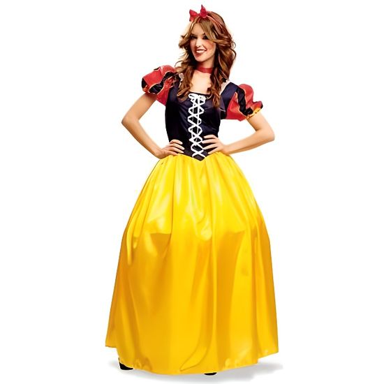 Déguisement Princesse Blanche-Neige - NO NAME - Adulte - Jaune - Polyester