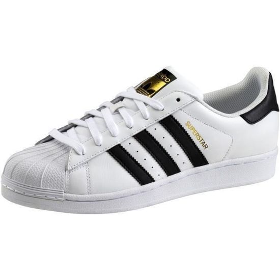 superstar blanche noir et or
