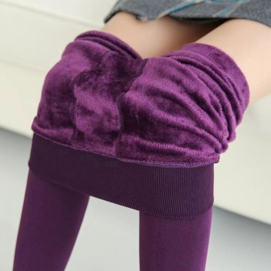 Legging Hiver Femme - Polaire Molletonné - Taille Haute - Chaud Et Confortable - Du S Au 5XL