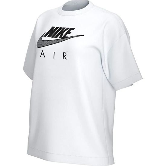 T shirt Nike Air Bf blanc pour femme XL coupe Boyfriendly confortable et stylee Blanc Cdiscount Sport