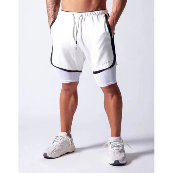 Collant Homme De Sport – Legging Long Compression Pour Course, Basketball, Fitness – Orange Taille L, Saison Printemps/Automne/Hiver