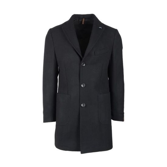 Manteau Homme En Laine Noir Alfani Taille L - Occasion Très Bon état