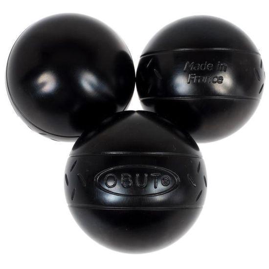 OBUT Boules De Pétanque Tout Terrain Noir - Competition Officielle | Taille Unique