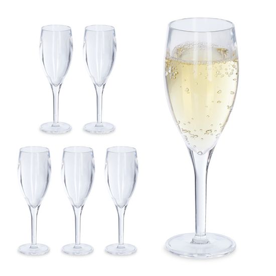 Lot De 6 Flûtes à Champagne En Cristallin, Transparent, 20 Cl Incanto M24110599